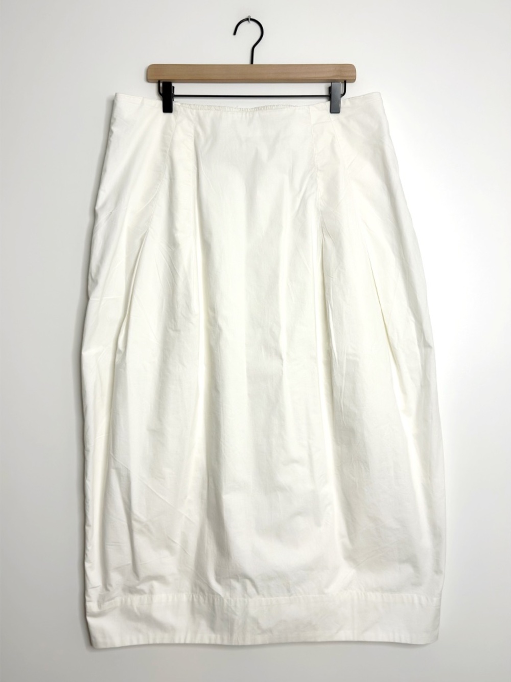 Anthropologie Pleated Cotton Midi Skirt